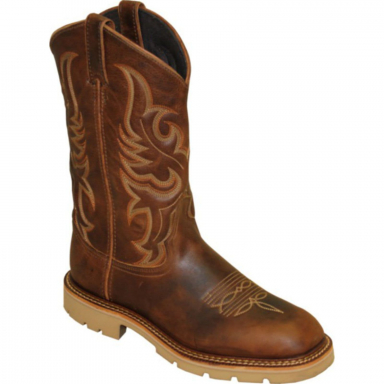 Abilene Mens 11" Brown Square Toe Western Boot 6310