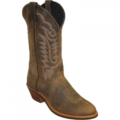 Abilene Mens 12" Distressed Brown Cowhide Cowboy Boot 6412