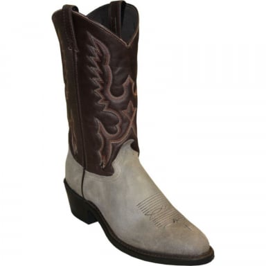 Abilene Mens 12" Two-toned Grey Mahogany Cowboy Boot 6416