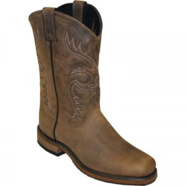 Abilene Mens 11" Dakota Tan Stockman Cowboy Boot 6725