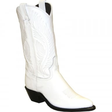 Abilene Womens 11" White Dress Cowgirl Boot 9054