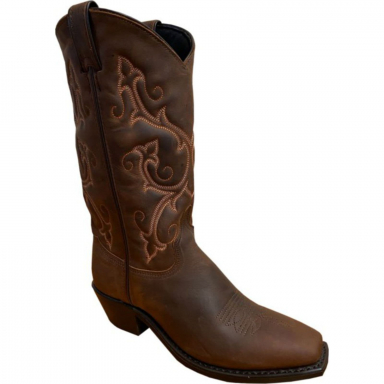 Abilene Womens 11" Brown Soft Cowhide Cowgirl Boot 9074