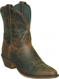 Abilene Womens 7" Western Distressed Brown Cowgirl Boot 9091