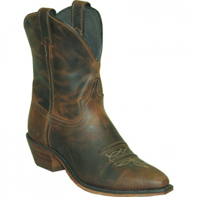 Abilene Womens 7" Western Distressed Brown Cowgirl Boot 9091