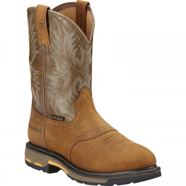 Ariat Mens WorkHog Pull-On Western Work Boot 10001188