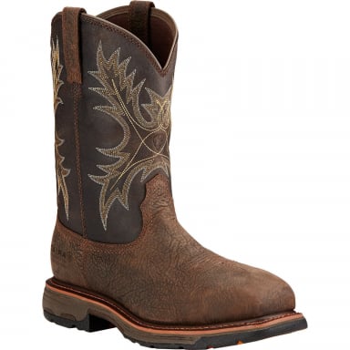 Ariat Mens WorkHog Wide Square Toe H2O Western Work Boot 10017420