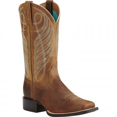 Ariat Womens Round Up Wide Square Toe Western Boot 10018528