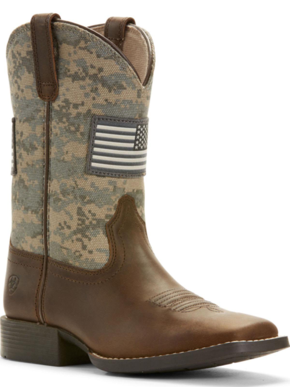 camo boots with american flag