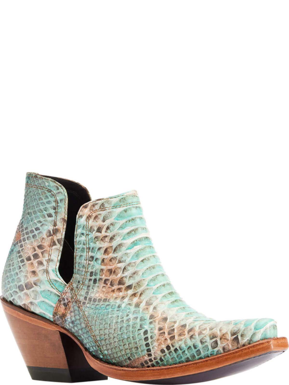 Shop Ariat Womens Dixon Python Naturally Turquoise Boot10046993 | Save ...