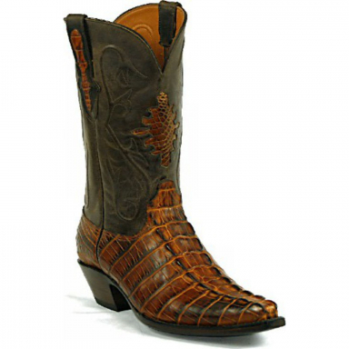 Black Jack Shield Inlay Alligator Tail Cowboy Boot 116