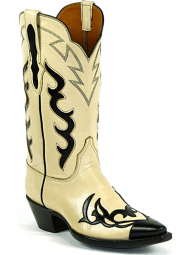 Black Jack Tribal U Design  Wing Tip # 5 Wing Tip & Heel Foxing Cowboy Boot 1477