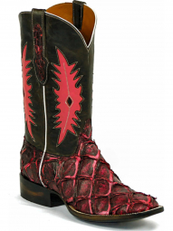 Black Jack Stefie Inlay Design Pirarucu Fish Cowboy Boot 1730