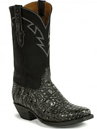 Black Jack Tribal H Design Caiman Flank Cowboy Boot 2503