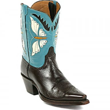 Black Jack Butterfly Inlays Peewee Cowboy Boot 367