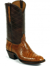 Black Jack Diamond Stitch Alligator Belly Cowboy Boot 526