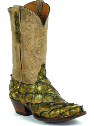 Black Jack Tri-Star Cord Pirarucu Fish Cowboy Boot 682