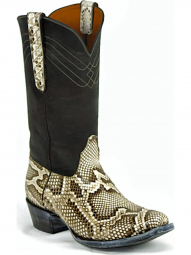 Black Jack Tripple Diamond Colla Stitch Python Snake Cowboy Boot 694