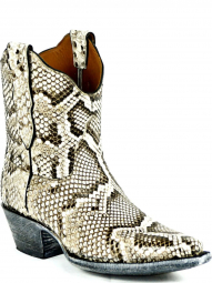 Black Jack Short Boot El Patron Python Snake Cowboy Boot 695