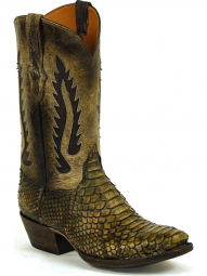 Black Jack Terlingua Inlay Design Python Snake Cowboy Boot 699