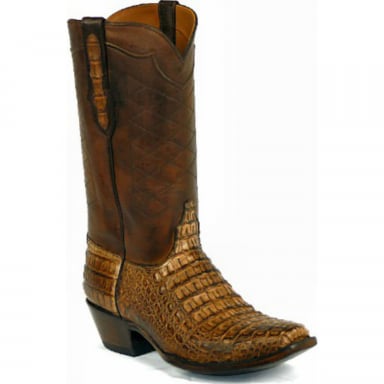 Black Jack Pecos Design Caiman Crocodile Hornback Cowboy Boot 7131