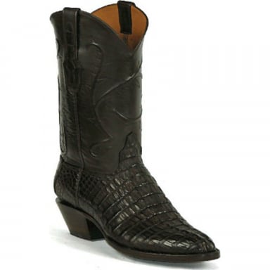 Black Jack Locust Cord Caiman Crocodile Tail Cowboy Boot 7142