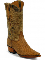 Black Jack Marfa Cord Sueded Caiman Crocodile Belly Cowboy Boot 7166