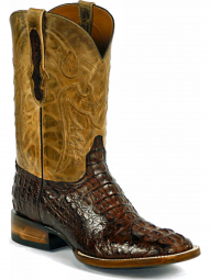 Black Jack Del Rio Cord Design Caiman Crocodile Hornback Cowboy Boot 7171