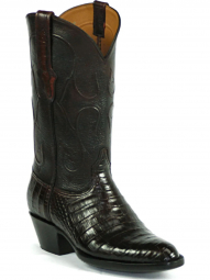 Black Jack Tulia Cord Design Caiman Crocodile Belly Cowboy Boot 7182