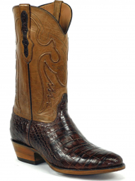 Black Jack Del R10 Cord Design Caiman Crocodile Belly Cowboy Boot 7185