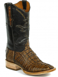 Black Jack Stars & Steer Cord Design Caiman Crocodile Tail Cowboy Boot 7202