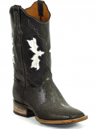 Black Jack Seguin Inlay Design Stingray Cowboy Boot 757