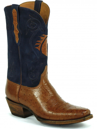 Black Jack Yearling Inlay Design Smooth Ostrich Cowboy Boot 789