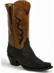 Black Jack Spur Strap Elephant Cowboy Boot 814