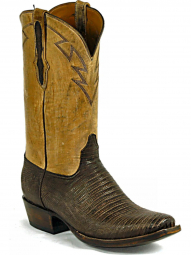 Black Jack Tribal Ii Collar Stitch Teju-Ring Lizard Cowboy Boot 8272