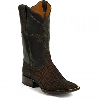 Black Jack Steers & Stars Design Elephant Cowboy Boot 852