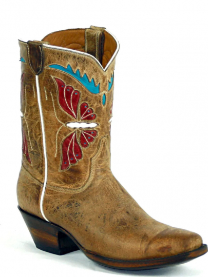 cowboy boots with butterfly design