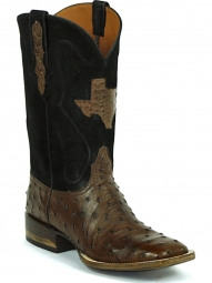 Black Jack Tex Inlay Design Full Quill Ostrich Cowboy Boot 977