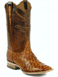 Black Jack Steer Cord Design Full Quill Ostrich Cowboy Boot 993