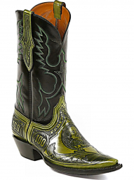 Black Jack $100 Dollar Bill - Stitch # 360 Tops Craftsman Hand-Tooled Cowboy Boot HT-100