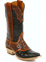 Black Jack Hand Tooled Spur Strap, Heel, Collar & Pullstraps Craftsman Hand-Tooled Cowboy Boot HT-12