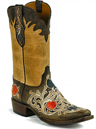 Black Jack Plain Tops With Collar # 19 Craftsman Hand-Tooled Cowboy Boot HT-1410