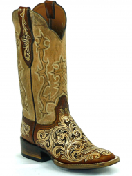 Black Jack Billy Stitch # 1 Craftsman Hand-Tooled Cowboy Boot HT-1420