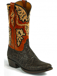 Black Jack Mystic Skulls Craftsman Hand-Tooled Cowboy Boot HT-179