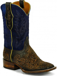 Black Jack Marfa Cord Design Craftsman Hand-Tooled Cowboy Boot HT-310