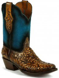 Black Jack Plain Tops Craftsman Hand-Tooled Cowboy Boot HT-314