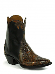 Black Jack Hand Tooled Vamp And Heel Foxing Craftsman Hand-Tooled Cowboy Boot HTP-228