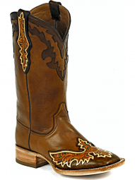 Black Jack Plain With Collar# 6 Craftsman Hand-Tooled Cowboy Boot HTR-252