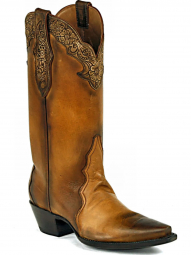 Black Jack Triad Cut With Tooled Collar Craftsman Hand-Tooled Cowboy Boot HTR-258