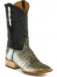 Black Jack Del Rio Cord Design Caiman Hornback-Body-Tail Natural Color Cowboy Boot NT-7204