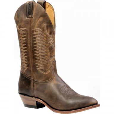 Boulet Mens Hillbilly Golden Medium Cowboy Toe Western Boot 1828